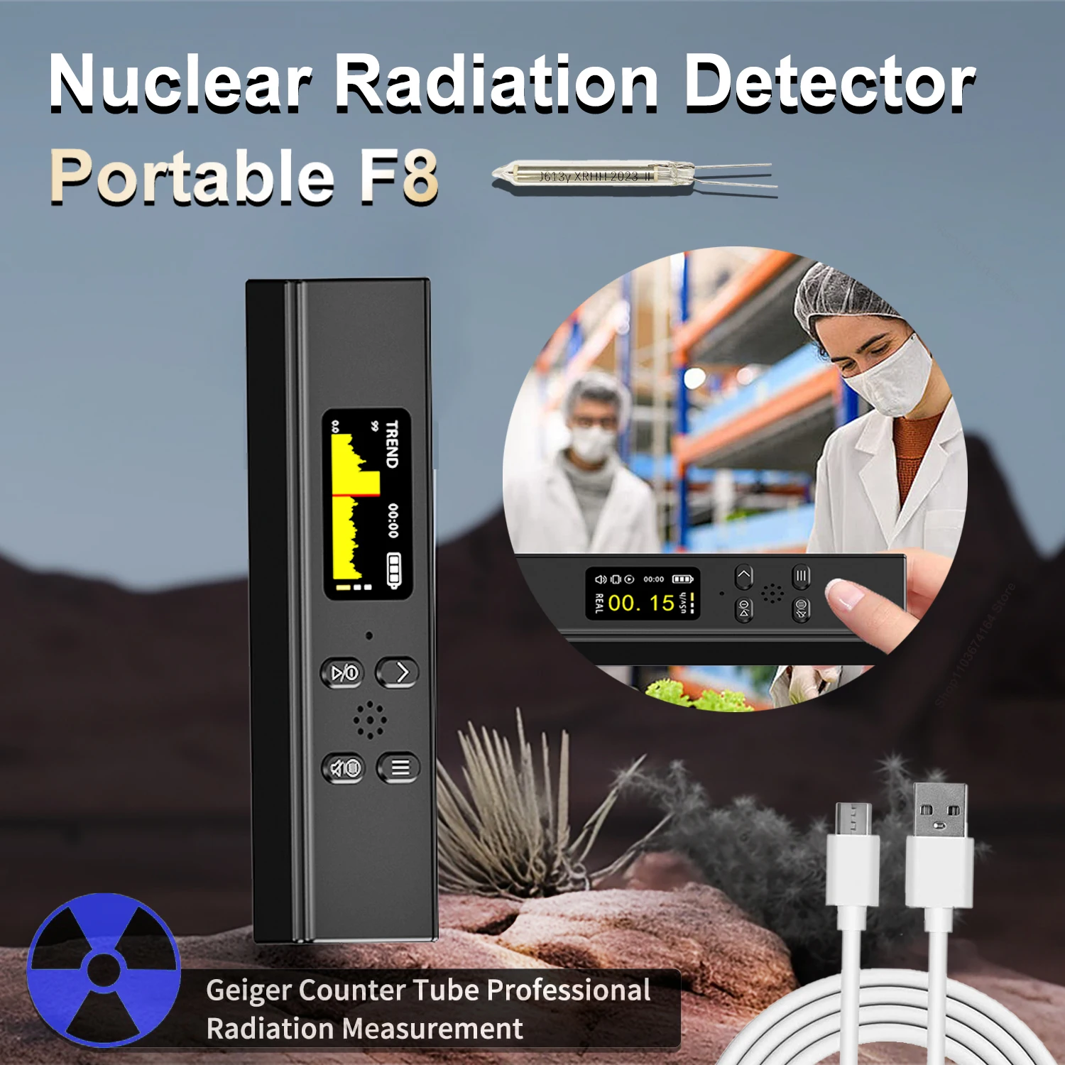 NEW Geiger counter High Precision Nuclear Radiation Detector X-ray Beta Gamma Detector Geiger Counter Dosimeter