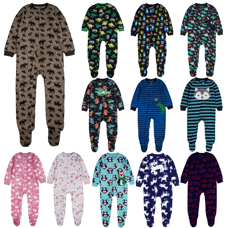 Children\'s pajamas, boys\' and girls\' one-piece clothes, and home clothes. Pure velvet is soft. Fast delivery.