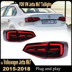 LED Car Styling for VW Jetta Tail Lights 2015 2016 2017 2018 Jetta Mk6 Tail Lamp DRL Dynamic Signal Brake Reverse Accessories