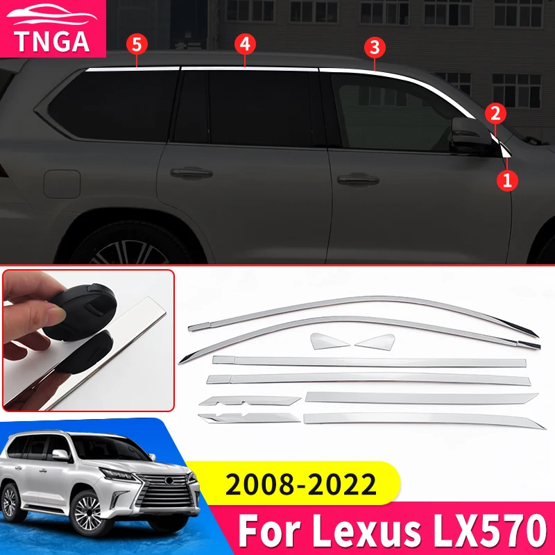 

Для Lexus LX570 2008-2023 2022 2021 2020 2019 2018 Автомобильная хромированная отделочная полоса LX 570 внешние модернизированные аксессуары комплект кузова