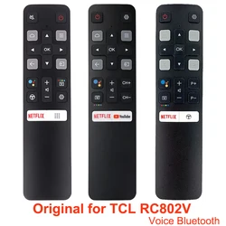 Controle Remoto de Voz Original para TCL Android Smart TV, Universal, Novo, RC802V, FNR1, FUR6, FMR1