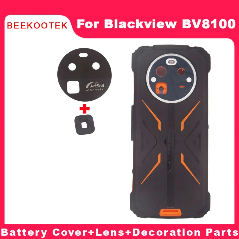 

New Original Blackview BV8100 Battery Cover Receiver Fingerprint Cable Camera Lens Decoration Parts For Blackview BV8100 Phone