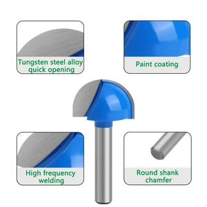 Lavie-Connection of Bits Nose Rounders, Round Wood Frais, Solid Carbide Tools, CNC Radius Box, 1.4 rod, 6mm, 1pc 8 Main Sales CNC Router Madeira - №2