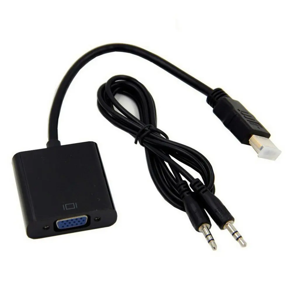 HDMI-compatible To VGA Adapter Cable Converter Cable With Audio Port High-quality Copper Core Conversion Cable Dropshipping