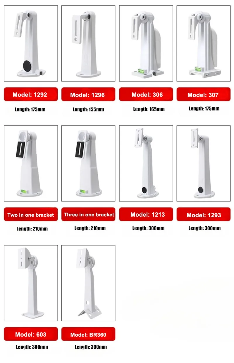 Aluminum Alloy 360 ° Rotation Adjustment Duckbill Gun Machine Universal Bullet Security CCTV Camera Wall Ceiling Mount Bracket