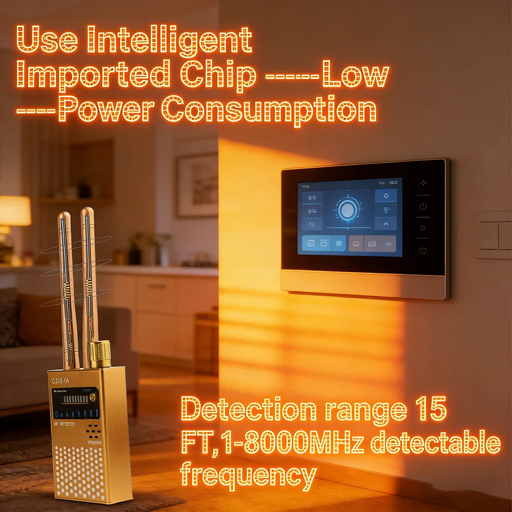 G319A 1MHz-8GHz Anti Cameras Anti-wiretapping GSM Audio Bug Detect GPS Signal Detector RF Tracker Radio Frequency Finder Antenna