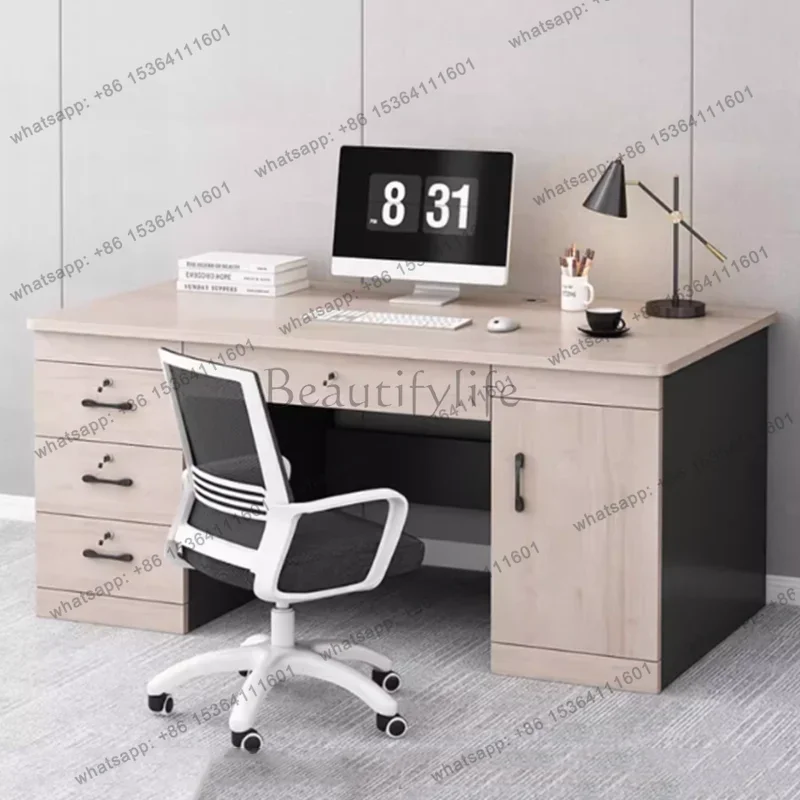FG11Space Saving Wooden Office Desk Modern Minimalist Nordic Display Office Desk Organizers Storage Escrivaninha Unique Furnitur