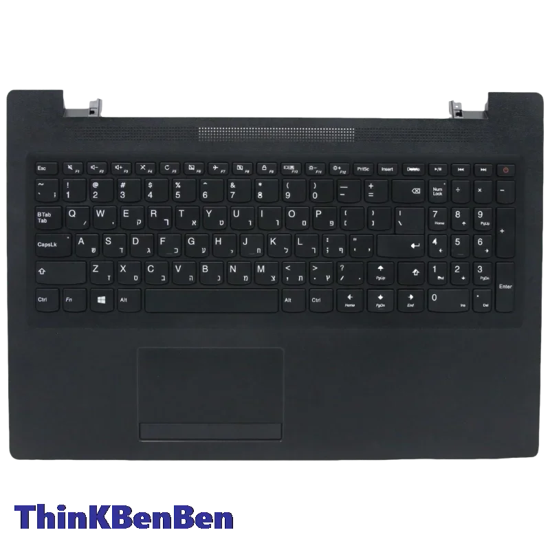 

HB Hebrew (IL Israel) Black Keyboard Upper Case Palmrest Shell Cover For Lenovo Ideapad 110 15 15ACL 15AST 5CB0L46280