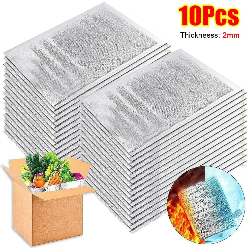 10Pcs/Pack Ice Cold Warm Aluminum Foil Bag Food Thermal Packing Insulation Bag 2mm Delivery Carrier Cooler Bag Drink Storage