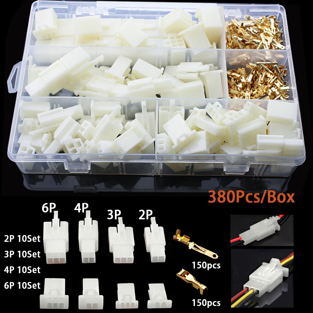 Car Motorcycle Electrical Connectors 2.8mm 2 3 4 6 9 Pin Wire Terminal Hooks for Male/Female Terminals Assorted Kit