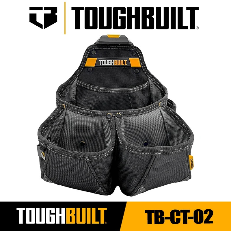 TOUGHBUILT TB-CT-02 Framer กระเป๋า Dual-pocket Multi เครื่องมือเข็มขัดกระเป๋าแขวนค้อนสําหรับช่างไม้ molders Toughbuilt กระเป๋า