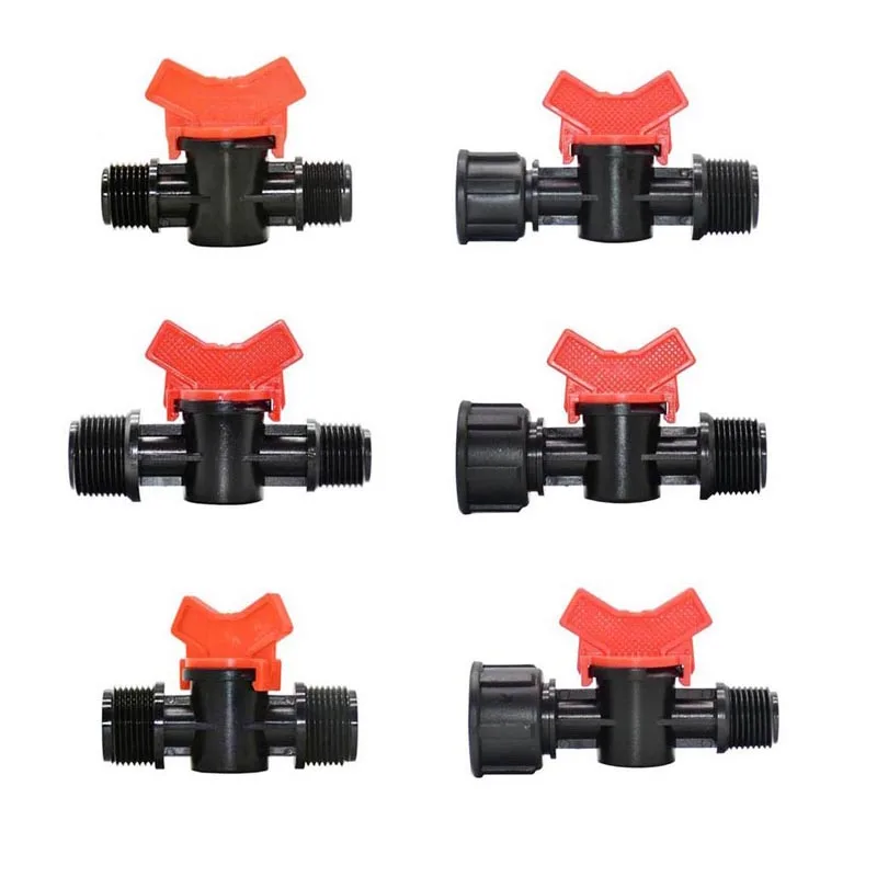 G1/2 3/4 Thread Mini Valve Reducing Thread Garden Tap Water Valve Connectors Fitting For Water Garden Drip Irrigation System