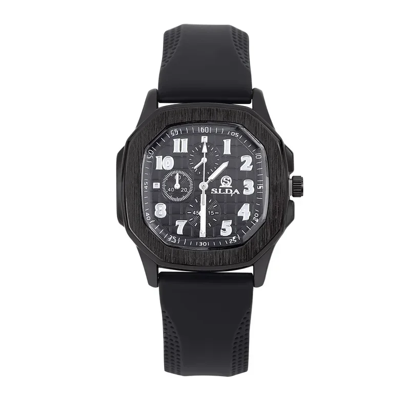 

Mens Watches Top Brand Luxury Fashion Trend Digital Square Men's Watch Students Casual Silica Gel Strap Quartz Watch for Men