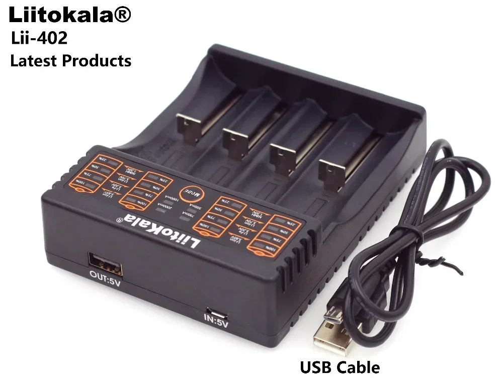 Liitokala Lii-402 18650 Charger 1.2V 3.7V 3.2V 3.85V AA / AAA 26650 10440 14500 16340 25500 NiMH lithium battery Smart Charger