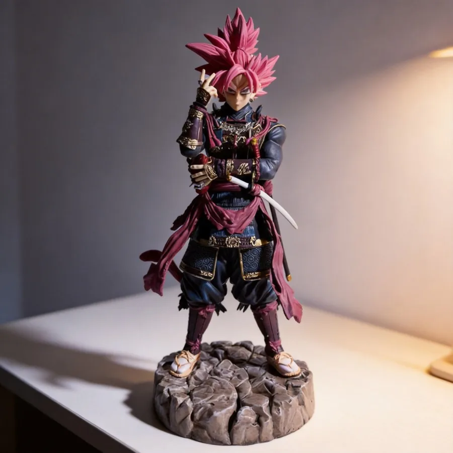 

Dragon Ball Samurai Series Goku Super Saiyan Rose Anime Figure - 31cm Model Decoration Gift Collectible