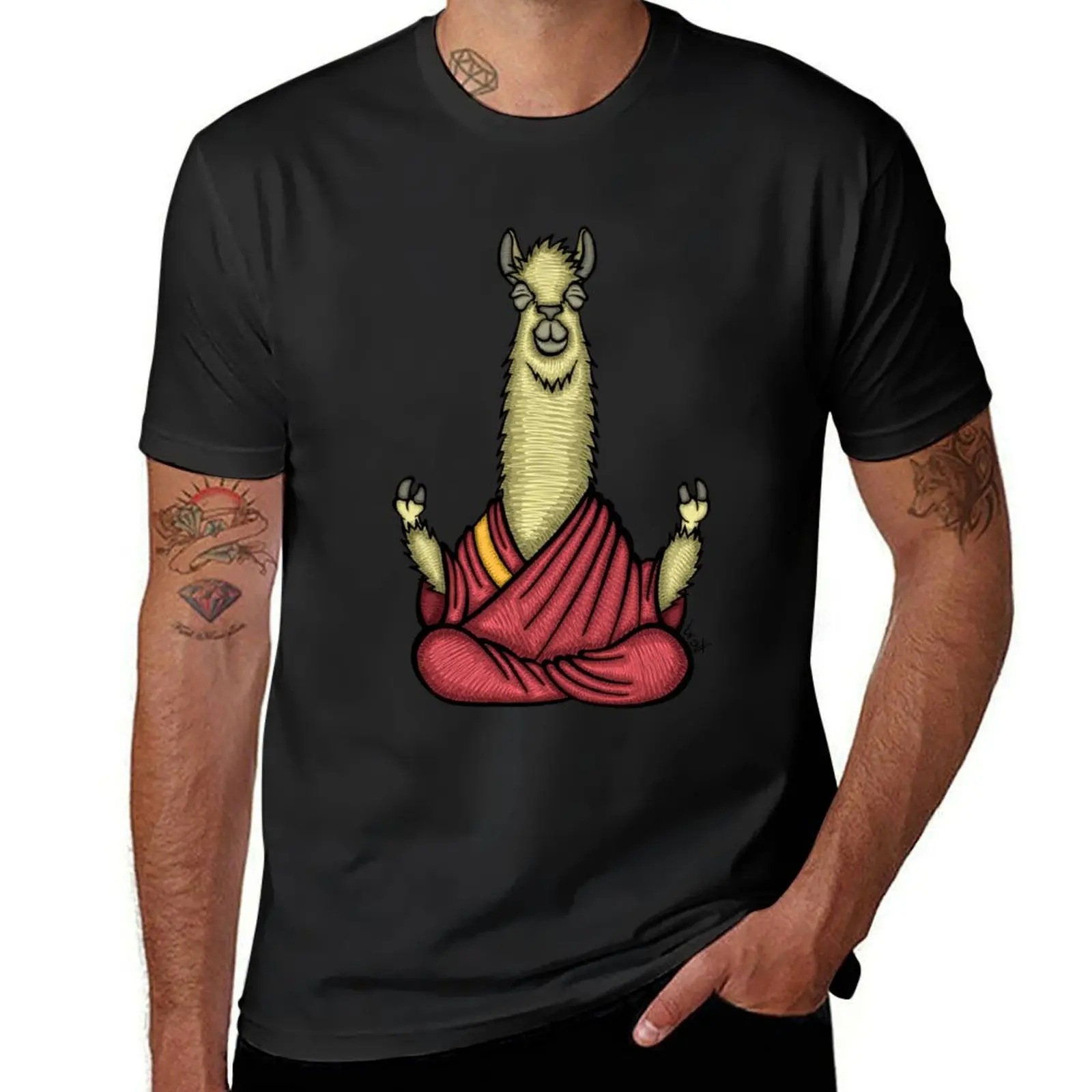 Dali Llama T-Shirt quick drying hippie clothes shirts graphic tees customs design your own T-shirt men