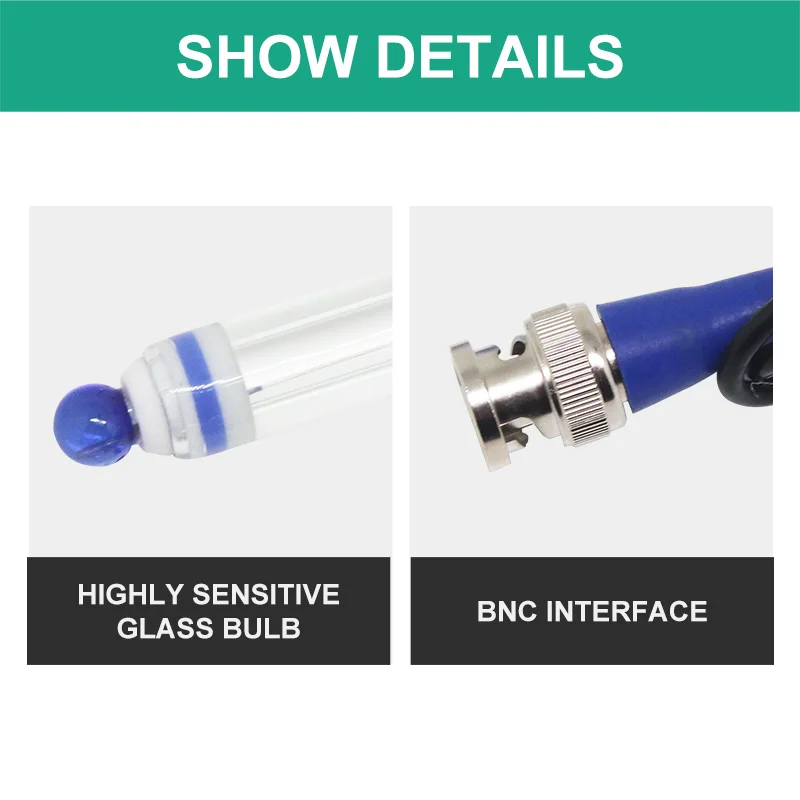 PH Replacement Probe Aquarium Hydroponic Laboratory Electrode PH Sensor Potential Test BNC Q9 Connector