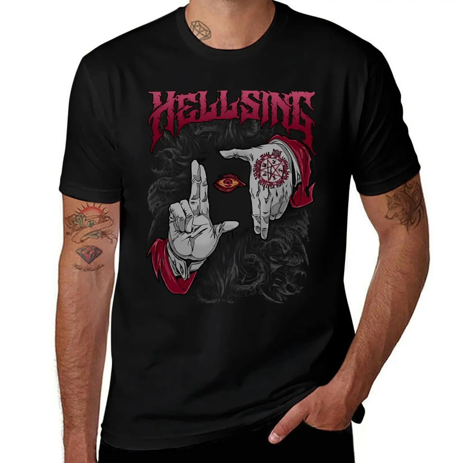 

Hellsing Dark Gothic Art T-Shirt cheap stuff man t shirt Luxury man sweat shirts, men