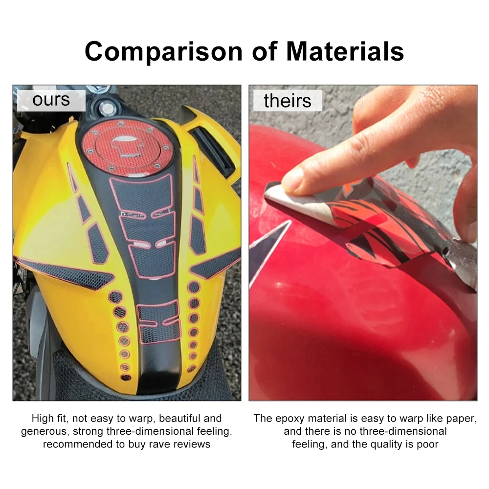 ثلاثية الأبعاد سيارة دراجة نارية خزان الوقود الغاز وسادة ملصق مائي دراجة نارية الشيطان حامي الوقود سباق الملحقات نوع عالمي #5