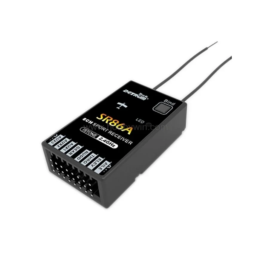 

Dynam Detrum SR86A 8CH 2.4G Stablize Receiver 6-axis gyro 3.6-16V PWM 71Hz output for RC Model Airplane FPV Drone Helicopter