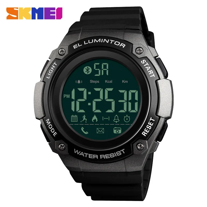 Skmei Bluetooth Smart Watch Step Counting Reminder Watch Support IOS Android Sports Electronic Watch E-Commerce