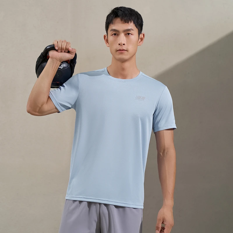 Xtep Short Sleeve Knitted Shirt For Men 2024 Summer Sports Sweatshirt Comfortable Jogging Breathable  Tops 876229010233