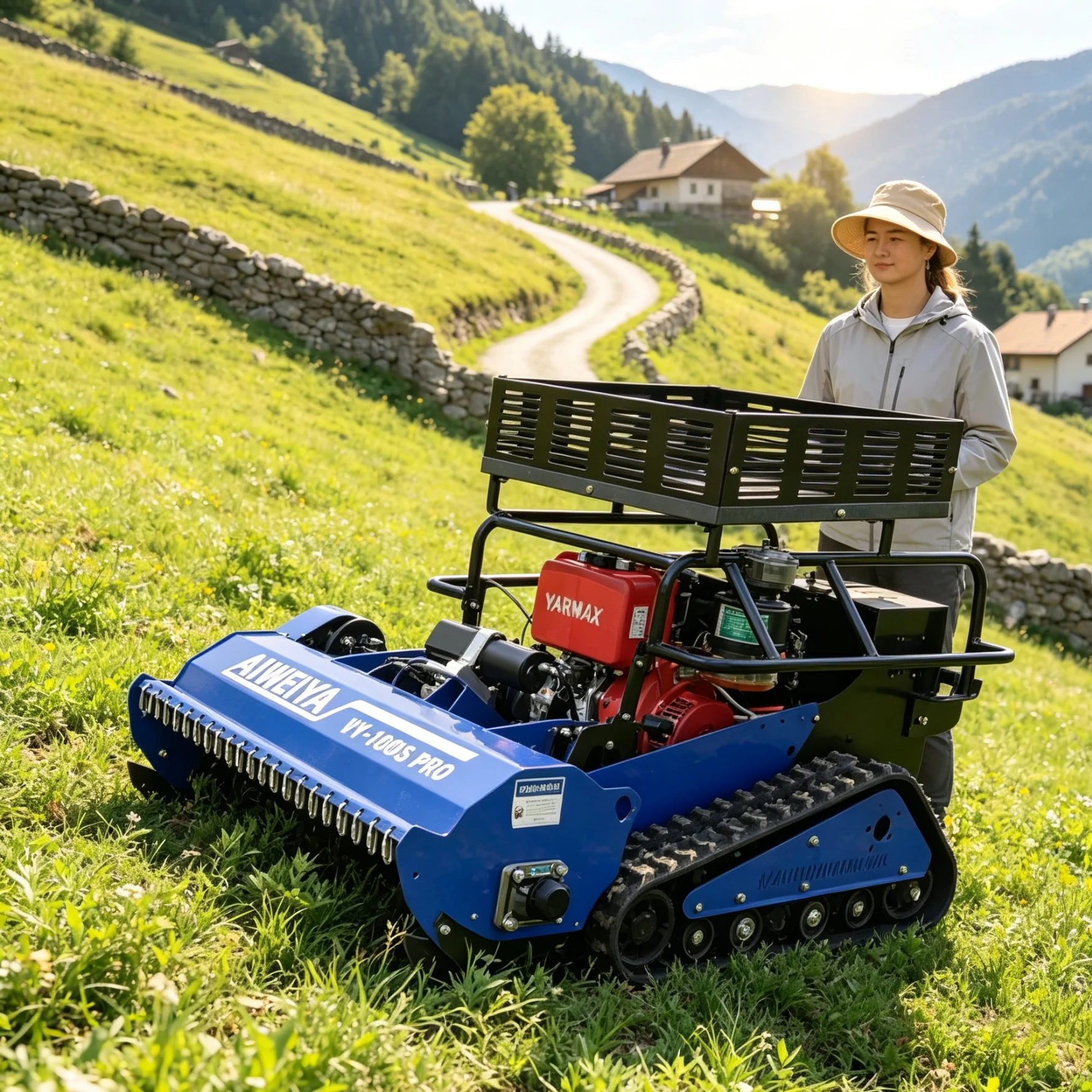 Customized Steep Slope Vineyard 800SPro Wireless Lawn‑Mowing Durable Expandable Storage Rack For Transporting Snow Shovel