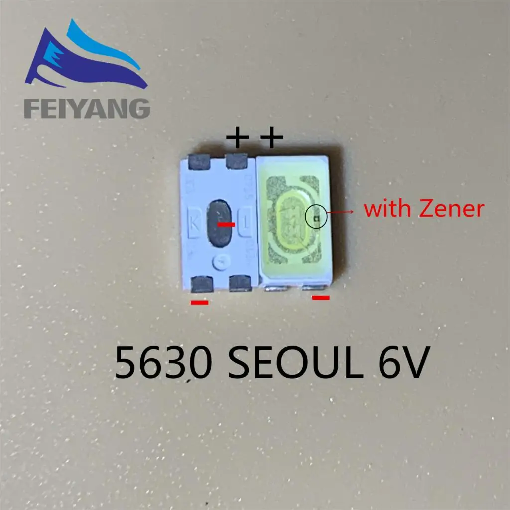 1000PCS/Lot SEOUL 5630 6V 1W SMD Cold White LED With Zener High Power For LCD/TV Backlight