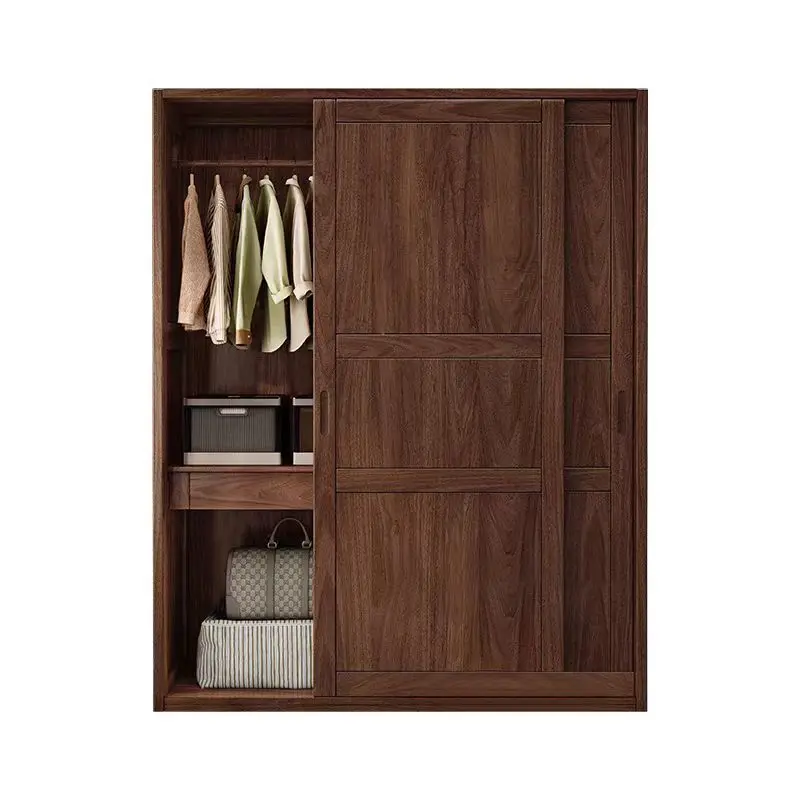 Customizable sliding door sliding door North American floor cabinet household bedroom large capacity locker wardrobe