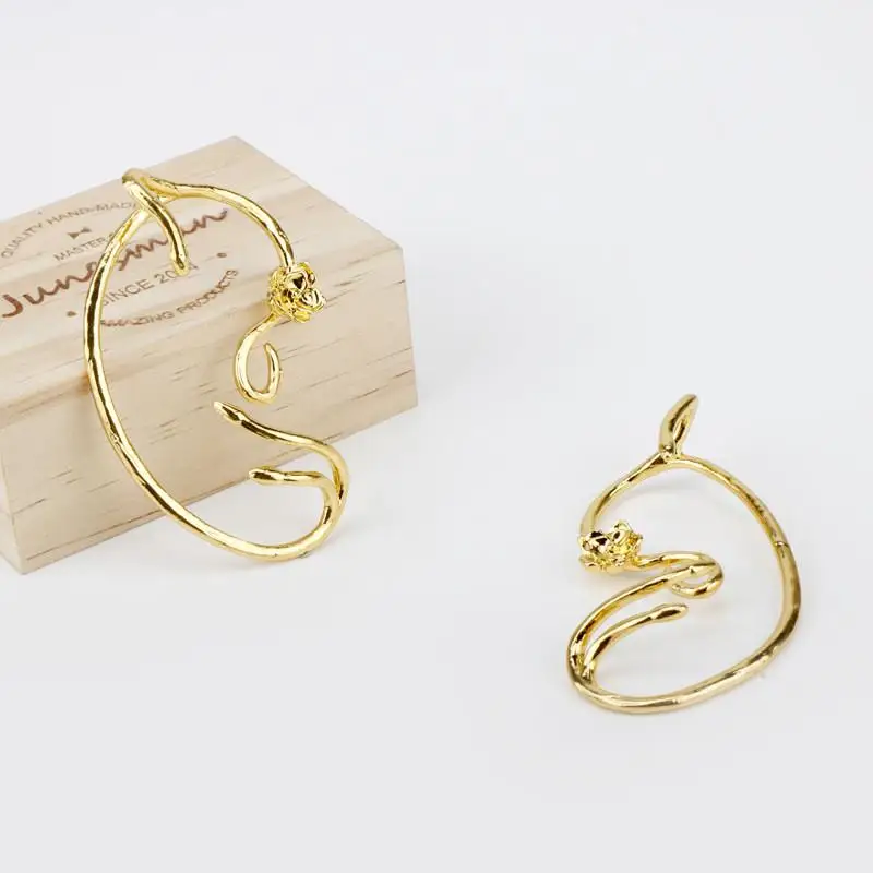 

Новые красивые серьги с цветком розы, ювелирные изделия на клипсе, горячие аксессуары S Faion, без бренда ZvsZoyrr