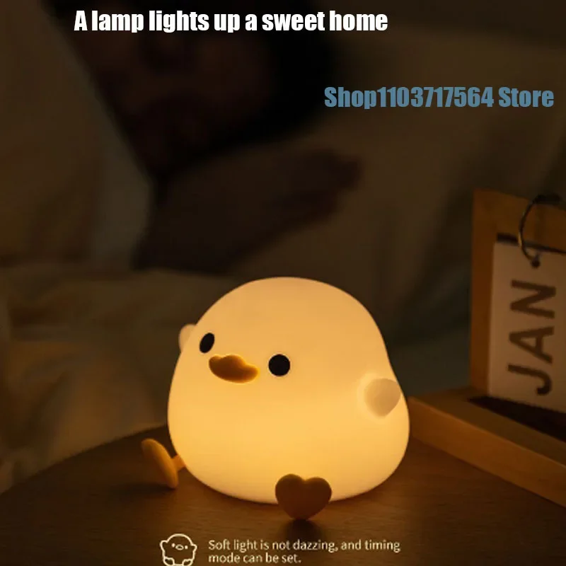 Recarregável LED Night Light, Lâmpada De Silicone Pat, Cabeceira Dos Desenhos Animados, Cute Children Nightlights, Home Room Decor, Presente de aniversário