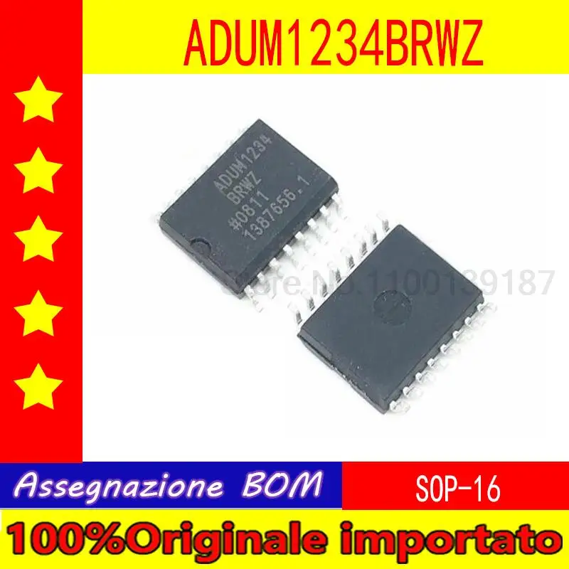 

10pcs/lot ADUM1234BRWZ ADUM1234 SOP-16 LCD plasma power chip