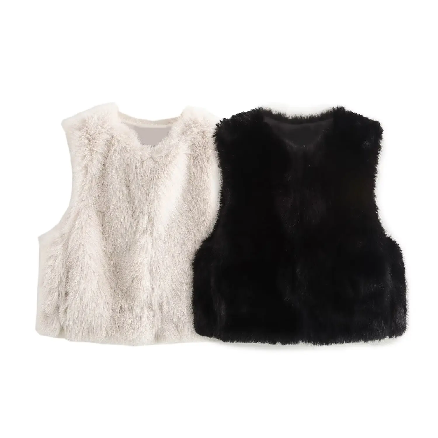 

Nice New Women's Clothing European And American Style Fashion Versatile French Design Faux Fur Short Vest