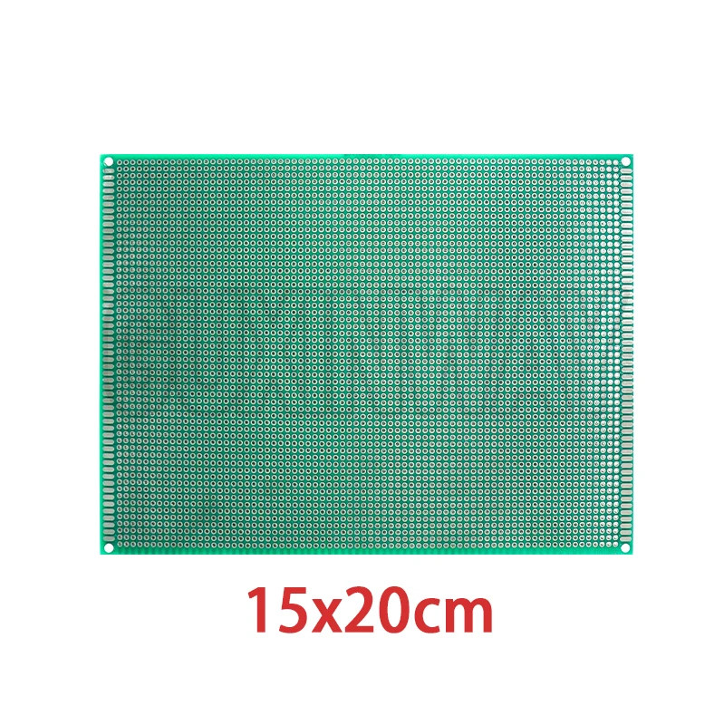 1 Stück PCB Doppelseitige Leiterplatte 15x20cm Grüne Glasfaserplatte DIY Universelle Schaltplatinen