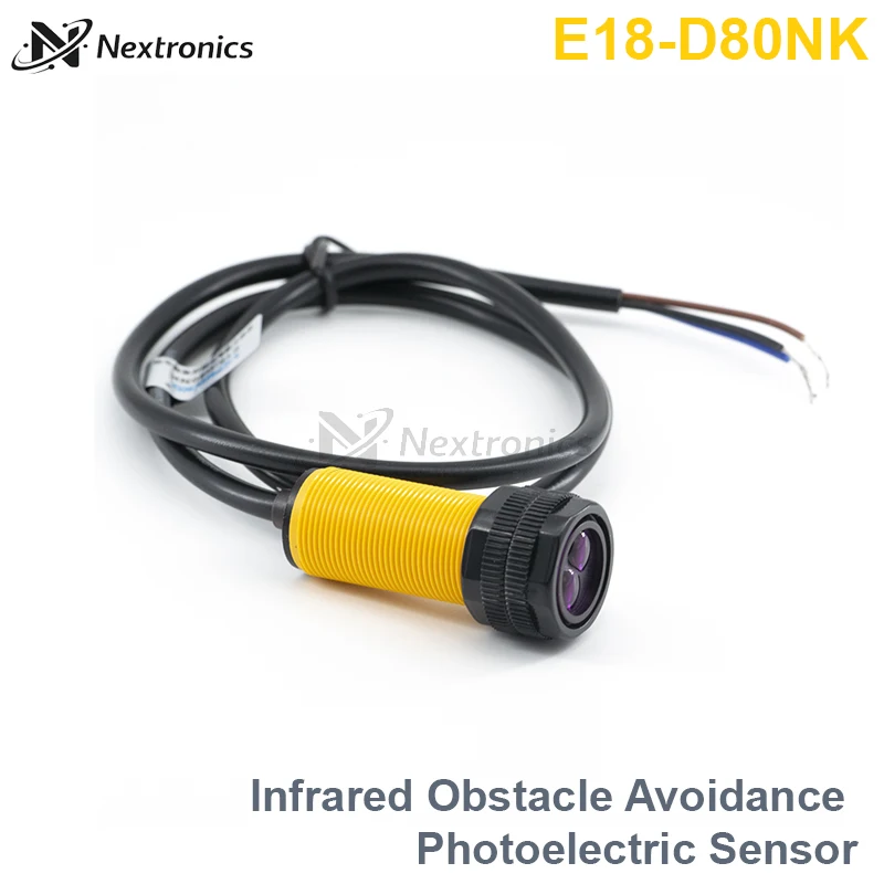 1PCS E18-D80NK Infrared Obstacle Avoidance Sensor Photoelectric Proximity Switch 3-80cm Adjustable for Arduino Robot