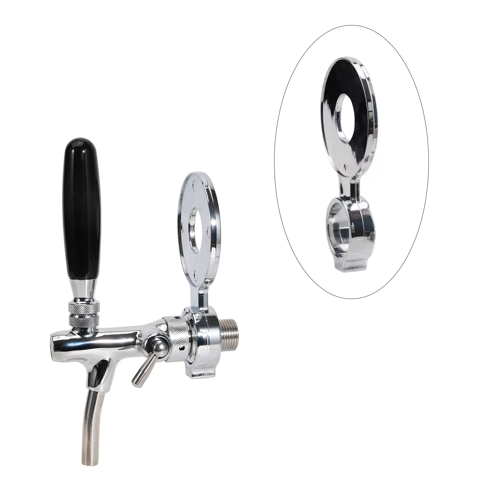 Chrome Plated Plastic Decal Holder - 73 mm Homebrew Kegerator Bar Snake Beer Tower Decal Holder DIY Jockey Box