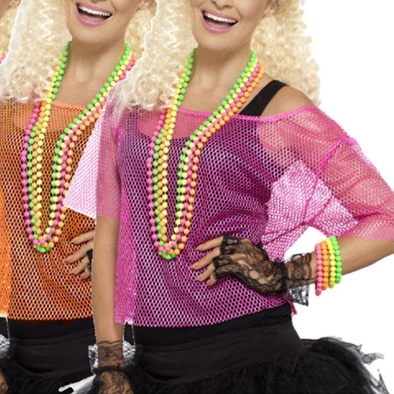 Y5gc Women Girls 80S Accessori per abiti Fancy Accessori senza fingerne guanti in rilievo NE