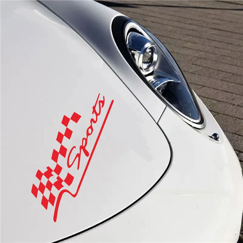 1Pc Car Eyebrow Sticker Sport Flag Design Waterproof Universal Fit for BMW VW Audi Tesla SUV Sedan Exterior Decal view 4