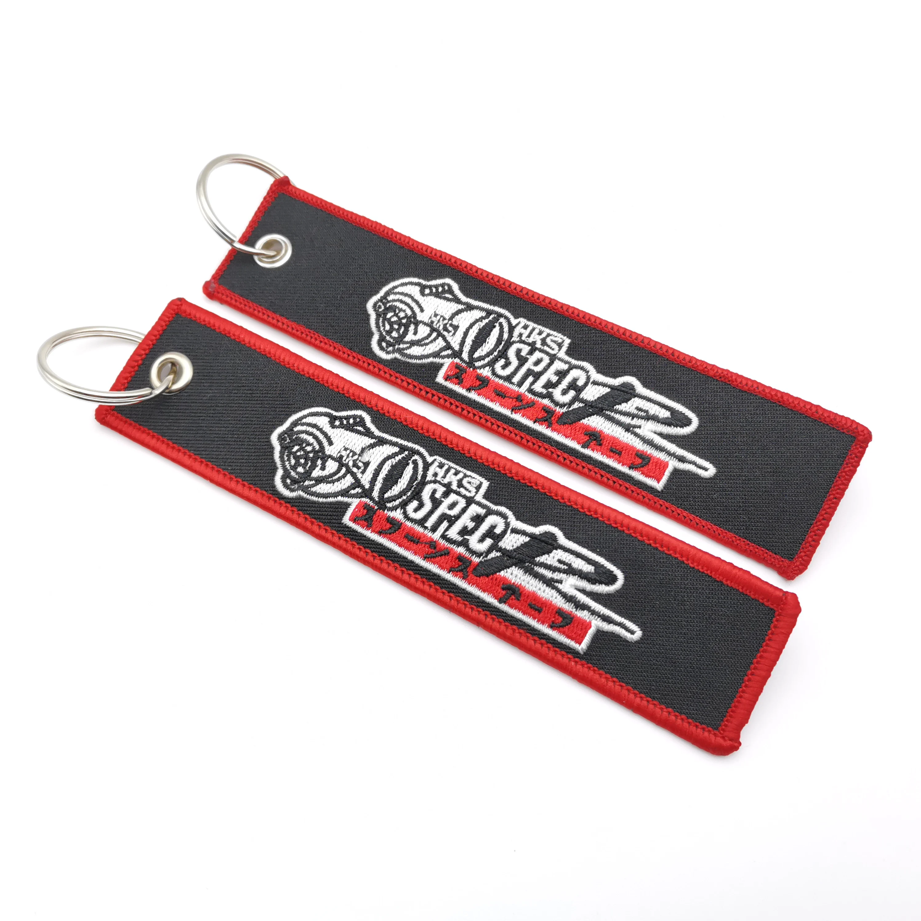 JDM Culture Style Car Keychain Set Embroidery Key Strap Lanyard Keyring FOR JDM HKS YOKOHAMA ADVAN RAYS MINI JCW