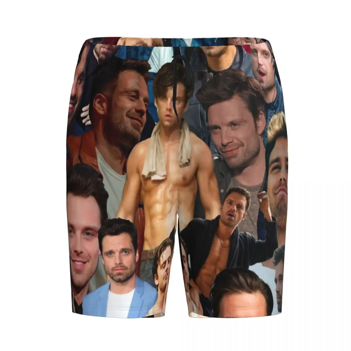

Custom Sebastian Stan Photo Collage Shorts Sleeping Pants Men Pajama Pants Lounge Sleep Sleepwear Bottoms