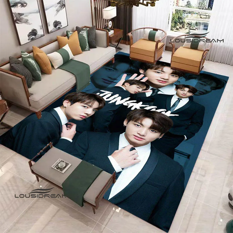 Kpop SUGA Jeon Jung Kook Rap Monster Carpet Yoga mat outdoor carpets area rug Non-slip carpet bedroom decor Birthday Gift