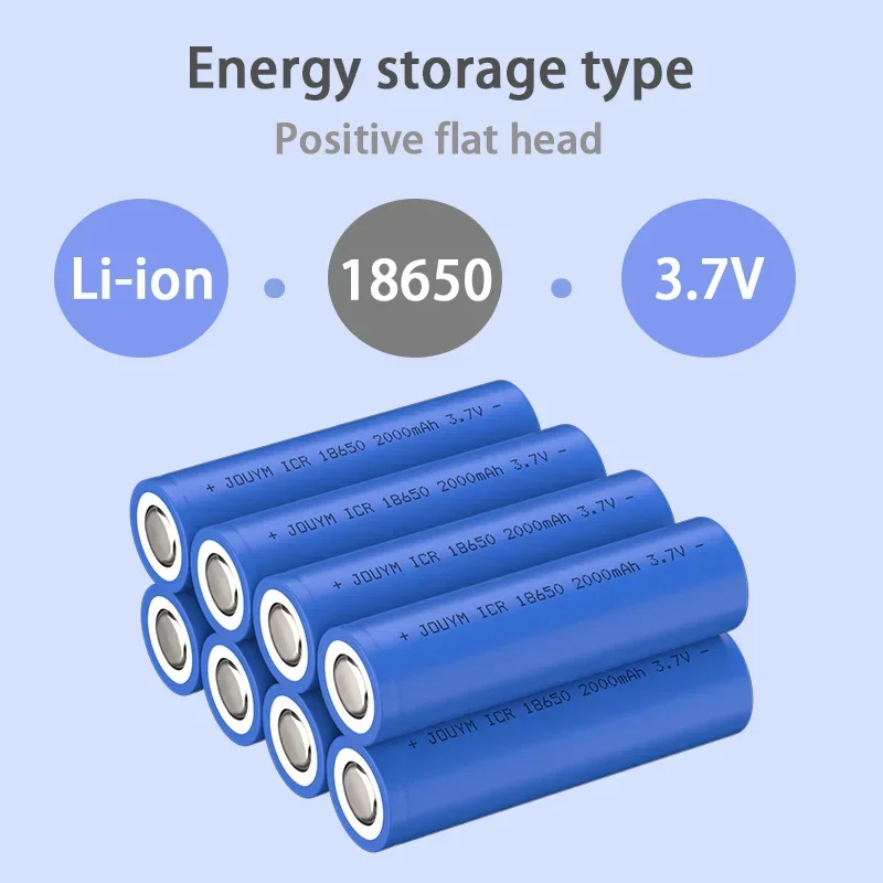 New Type High performance 3.7V 1-10PCS 18650 2000mAh Li-ion Rechargeable Battery