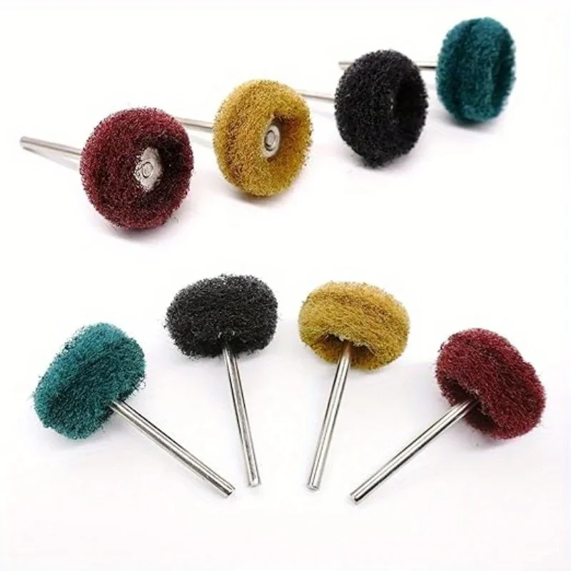 8PCS 3mm Handle Mini Drill Grinding Brush Nylon Polishing Polishing Wheel Rotary Tool Accessories