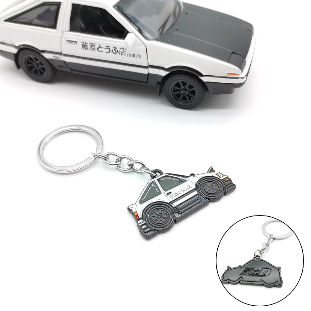 JDM Keychain Initial D Key Strap AE86 Fujiwara Tofu Shop RACING Performance Car Keychain Accessories Key Chain