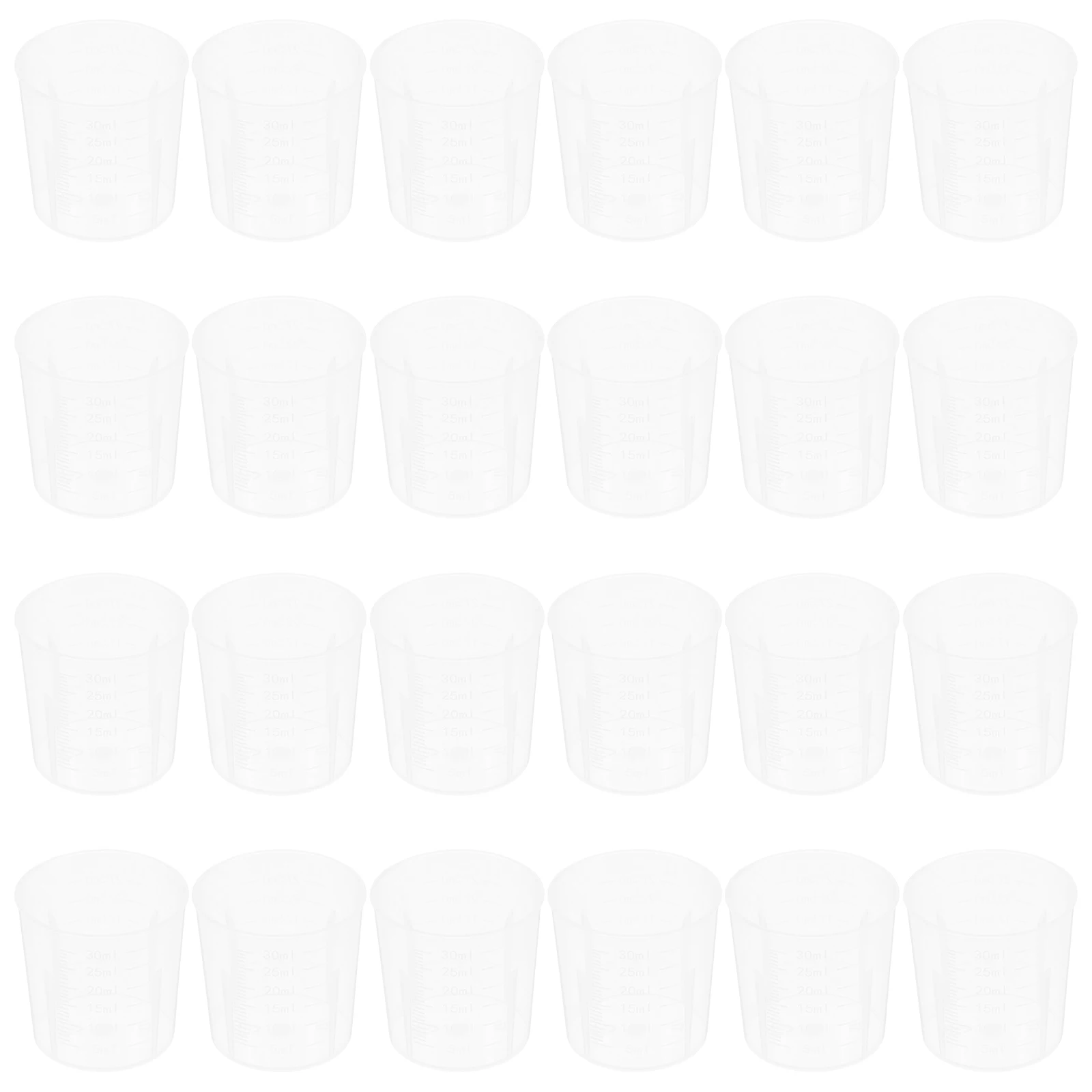

100 Pcs 30ml Measuring Cup Cups Mixing Lab Scale Fluid Measurement Plastic Travel