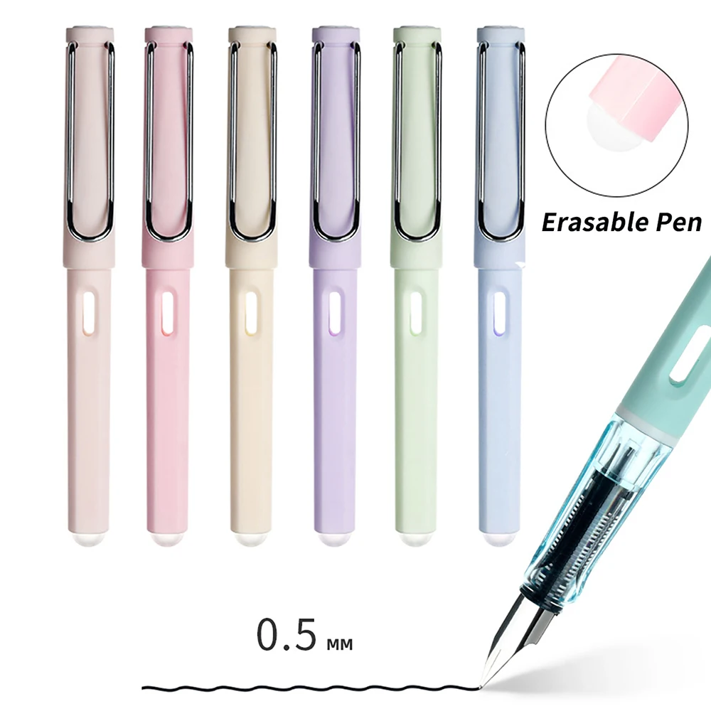 

Erasable Gel Pen Refill Stick Set 0.5mm Washable Grip Erasable Fountain Pen for School Pen Writing Tools Kawaii Stationery