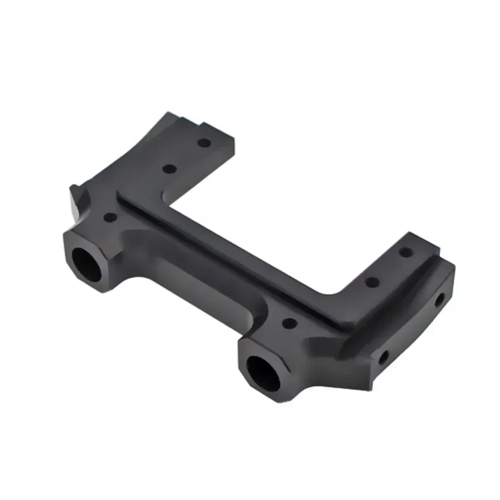 Support de servo avant en métal noir/argent, support de pare-chocs pour 1/10 RC inoler Axial SCX10 & SCX10 II 90046 90047