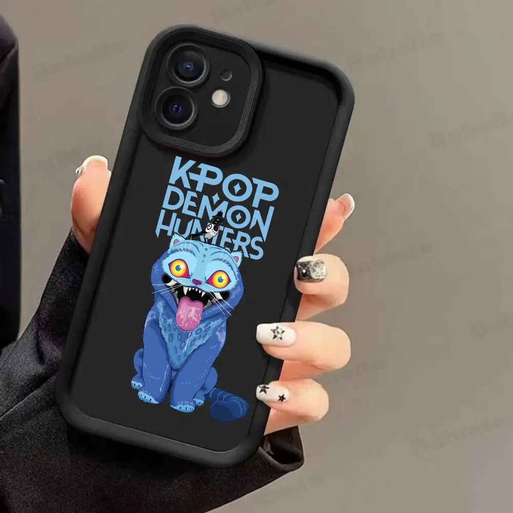 حافظة لهاتف آيفون 17 16e 16 15 14 13 12 11 Air Pro Max Mini XR XS X 7 8 6s Plus Demon Hunter Tiger Kpop غطاء خلفي ناعم من البولي يوريثان