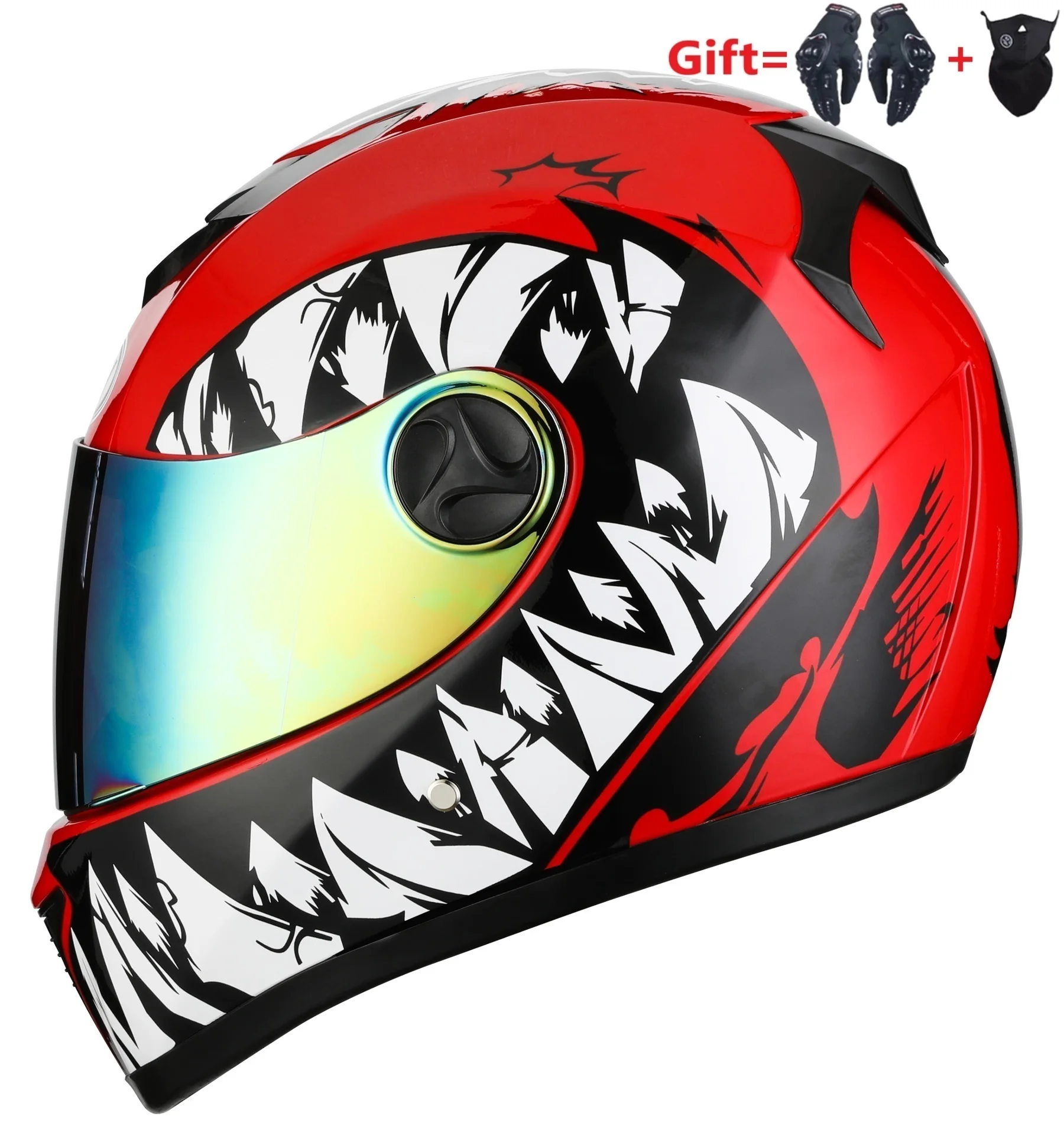 Dual Lens Full Face Motocross Helmet Motorbike Helmet Double Visors For adults casque casco moto 2 Gifs Motorcycle Helmet