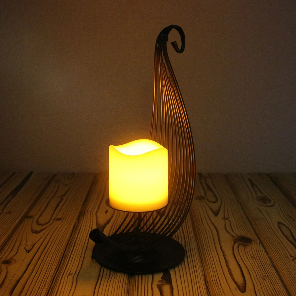 

Wrought Iron Sail Shape Holder Practical Tealight Holder for Birthday Christmas Home Office Iron Stand